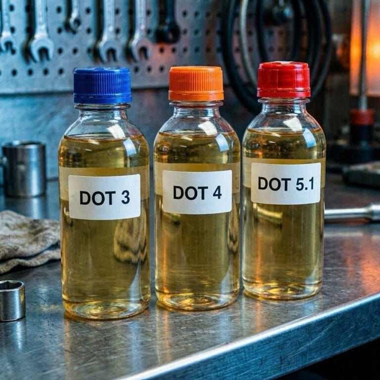 Brake Fluid Types: DOT 3, DOT 4, DOT 5.1 Explained