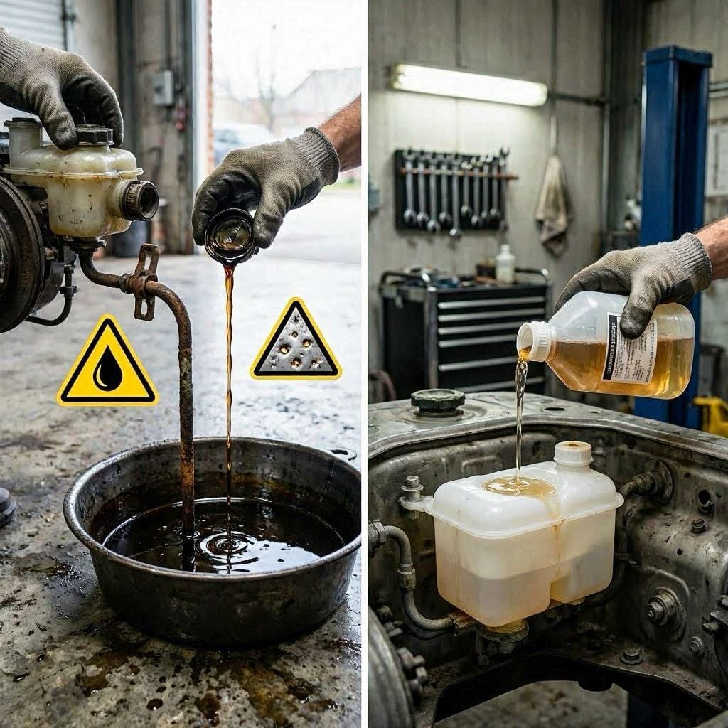 Brake Fluid Types: DOT 3, DOT 4, DOT 5.1 Explained