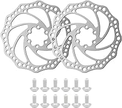 Two stainless steel 160mm bicycle disc brake rotors