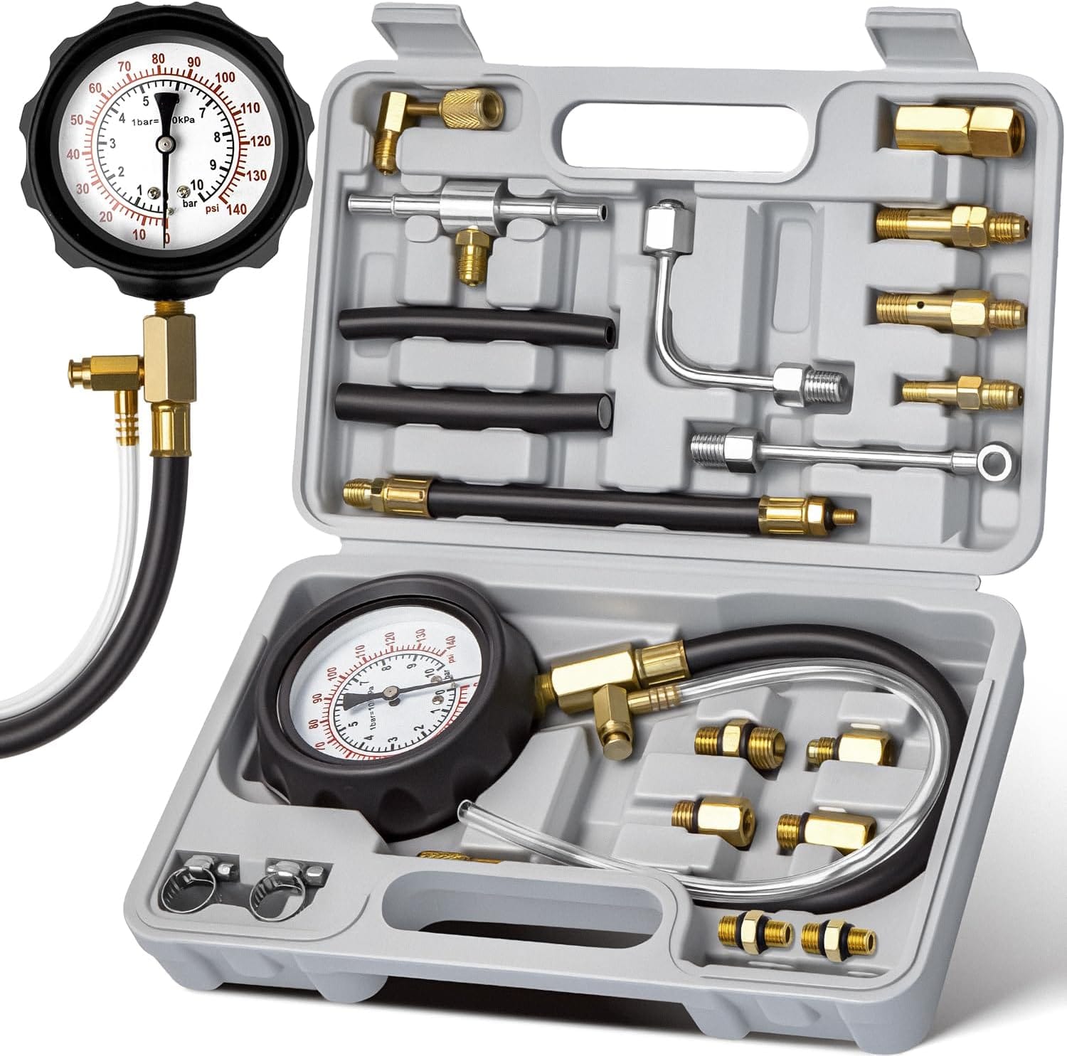 Actron CP7827 fuel pressure gauge kit for testing fuel pump under load