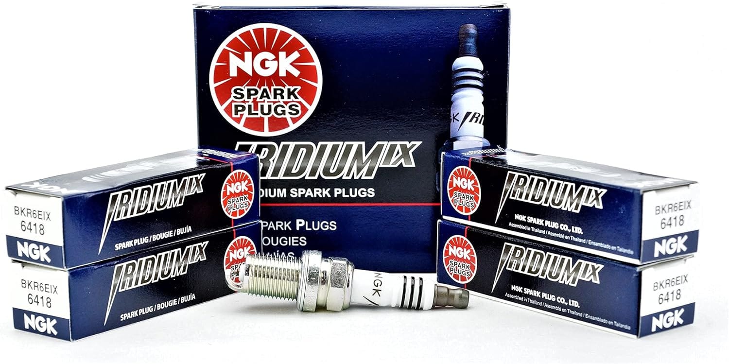 NGK Iridium IX spark plugs set for engine misfire repair and P0300 code fix