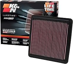 K&N 33-2385 high-flow drop-in cotton gauze replacement air filter for GM trucks and SUVs