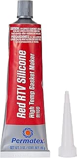 Permatex 81160 High-Temp Red RTV Silicone Gasket Maker 3oz tube