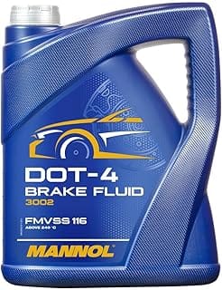Mannol 3002 DOT-4 Brake Fluid for Brake and Clutch Systems, 5 L | Brake Fluid nach SAE J1703/J1704, ISO 4925 Class 3/4, 