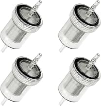 Pack of 4 Diesel Filter Kit, Transparent Diesel Fuel Filter, Diesel Inline Oil Fuel Filter, Diesel Filter Replacement, R