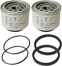 Katsu Diesel Fuel Filter Element Pack of 2 for R12T Diesel Engine Fuel Filter Water Separator Replacement Marine Boat Sp