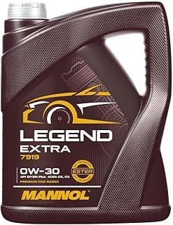 Mannol 7919 Legend Extra Engine Oil 0W-30 for Petrol and Diesel Engines, 5 L | Bi-synthetic SAE 0W-30 with API SP, ACEA 