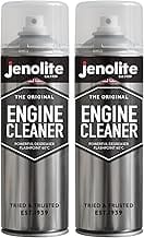 JENOLITE Engine Cleaner Aerosol, Engine Cleaner and Degreasing Spray, 2 x 500 ml, Dissolves Grease, Oil, Dust and Dirt W
