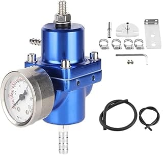 Fuel Pressure Regulator Kit, Car Fuel Pressure Regulator, Aluminium Alloy Universal FPR Fuel Pressure Regulator, Univers