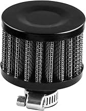12mm Air Filter Cold Air Intake Filter Breather Turbo Vent Air Intake Filter Cleaner Black Universal for car and Motorcy