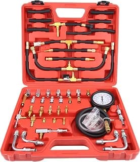 Universal Petrol Fuel Pressure Gauge Tester Fuel Injection Pump Diagnostic Tool Kit Fuel Pressure Tester Fuel Injection 
