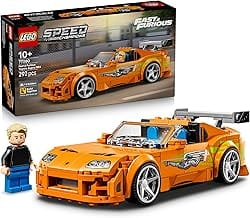LEGO Speed Champions The Fast and The Furious Toyota Supra MK4 - Car Toy - Model Building with Bryan O'Conner Mini Figur