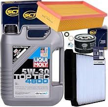 Filter Set + 5W30 Oil | SM142, (OC467) + SB2208+SA1185+518.471.021+Liqui suitable for Micra 3 K12 Note E11 Clio 3 Modus