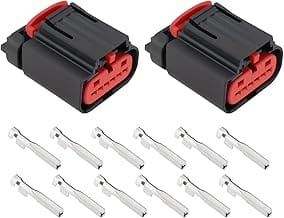 2 x 6 Pin MAF Mass Air Flow Connector with 12 Terminals WPT-1241 MAF Sensor Connector Compatible with Ford Transit MK7 M