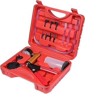 Vacuum Pump Vacuum Tester Brake Bleeding Kit with Vacuum Meter, Adapter for Vehicles, Trucks and Motorcycles